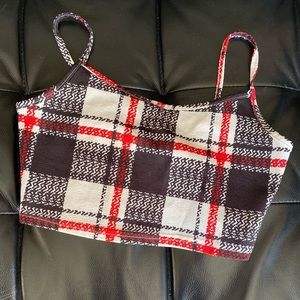 Girls plaid crop top
